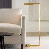 a white chair and a table