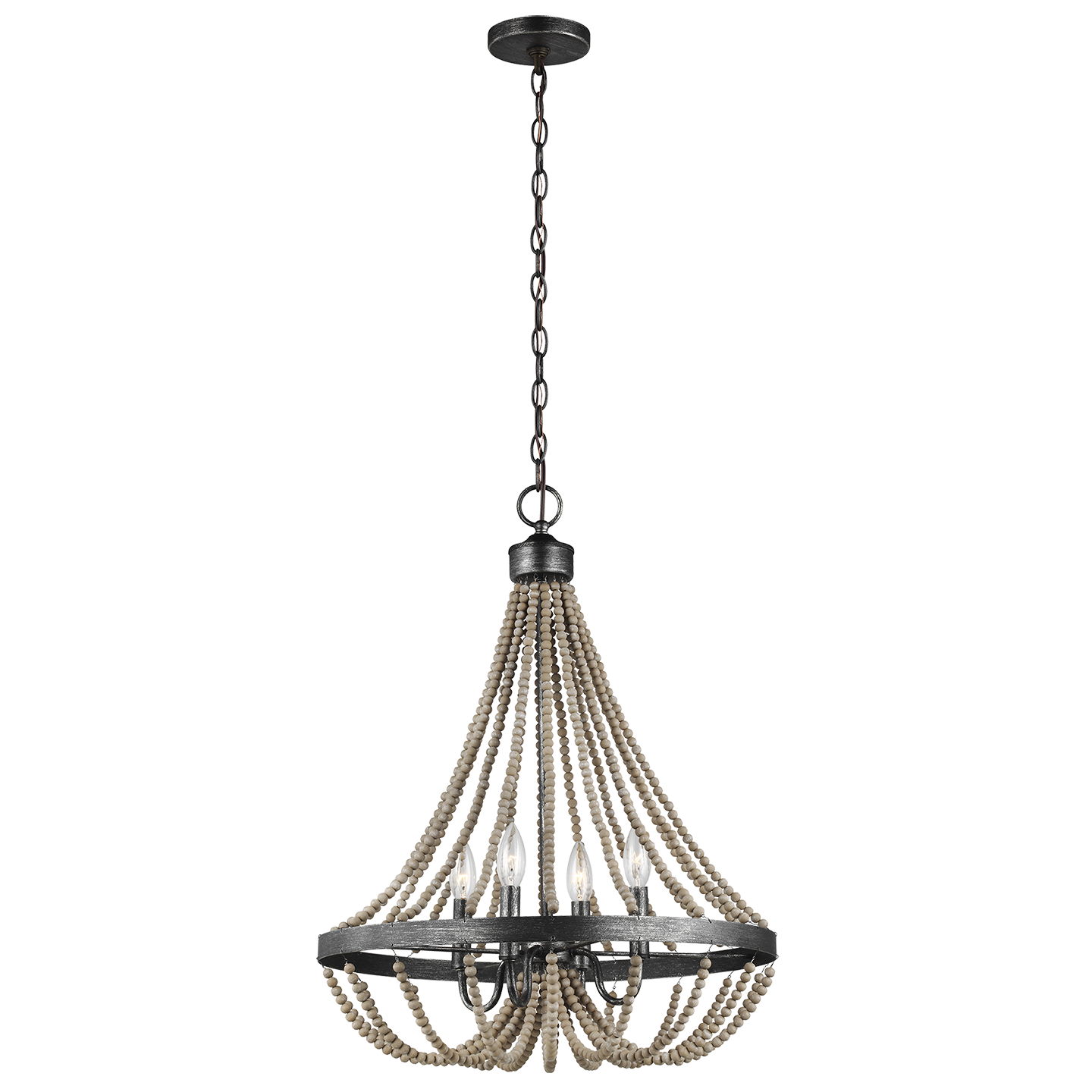 Oglesby Four Light Chandelier Washed Pine Bulbs Inc