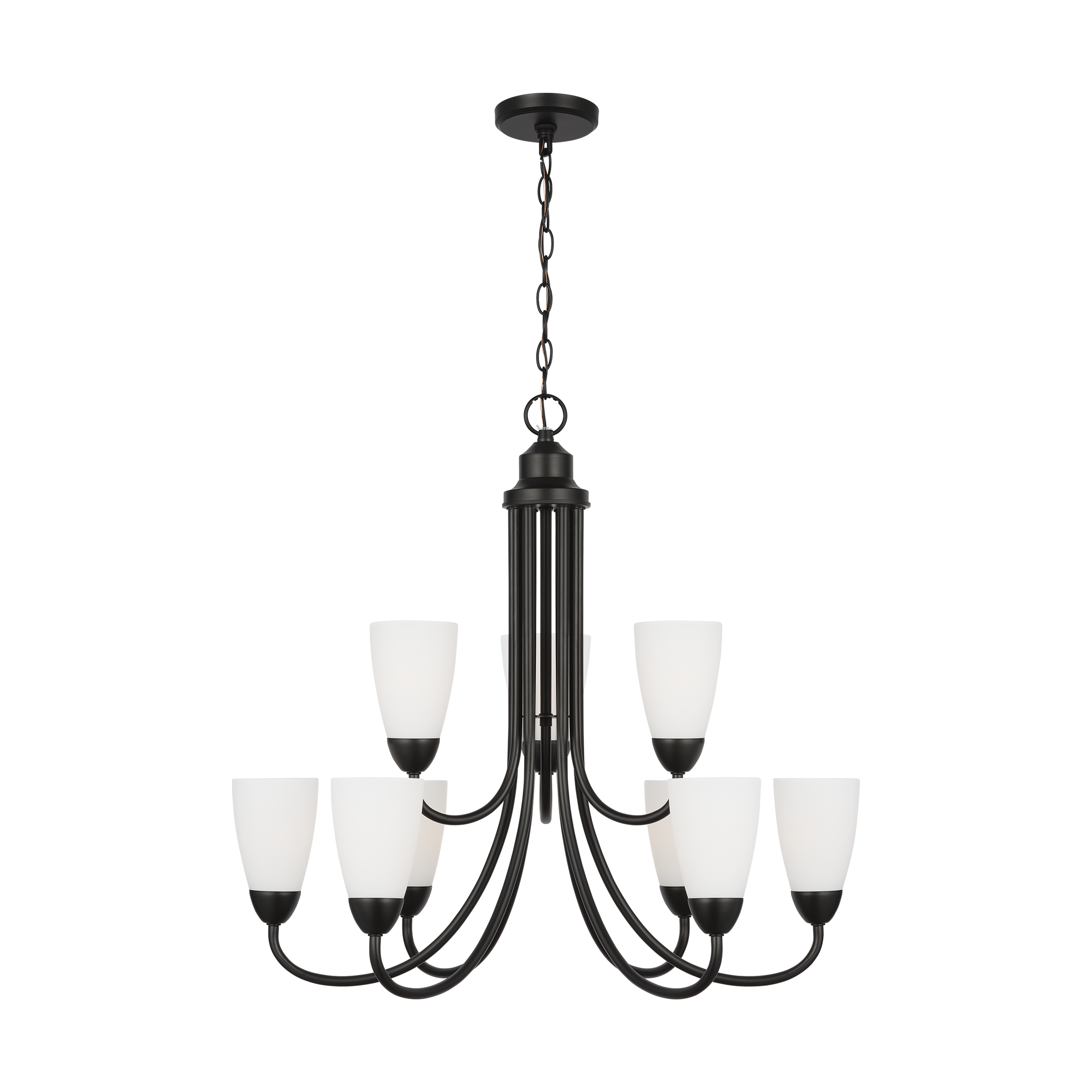 Seville Nine Light Chandelier Midnight Black