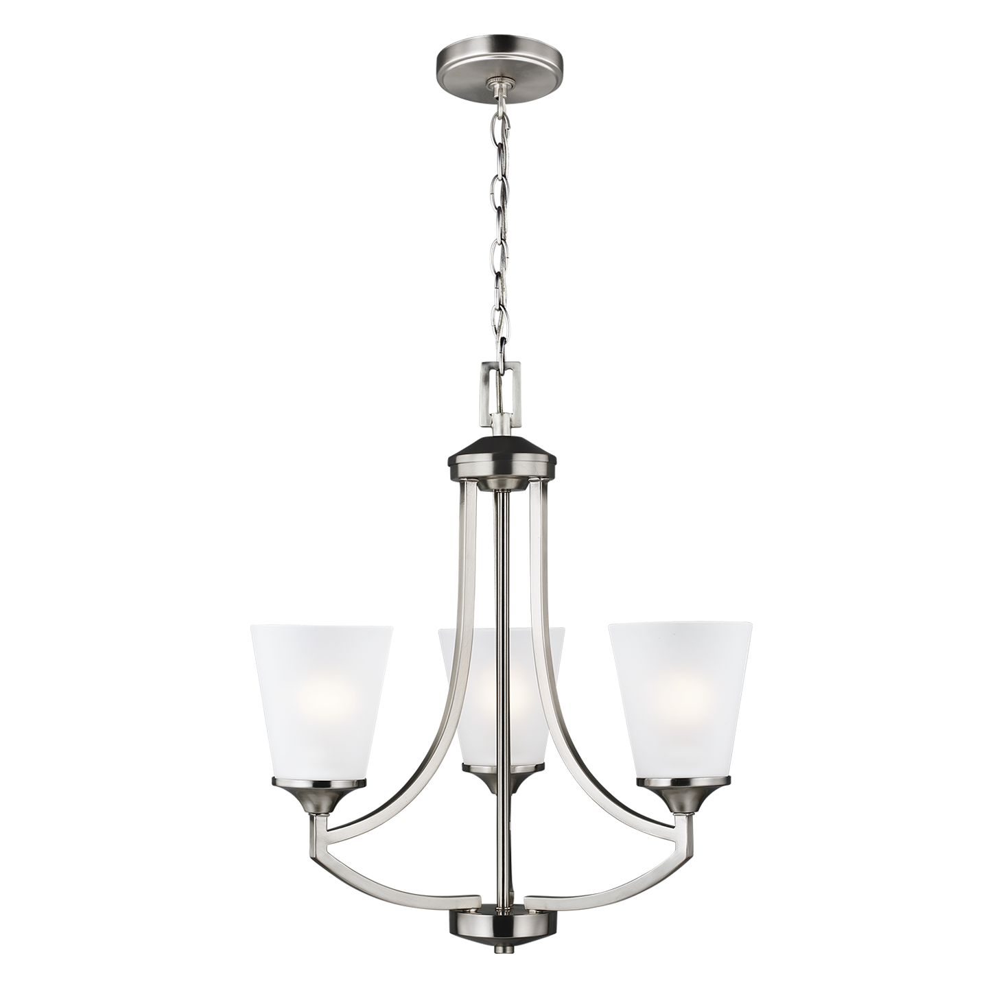 Hanford Three Light Chandelier Brushed Nickel Bulbs Inc