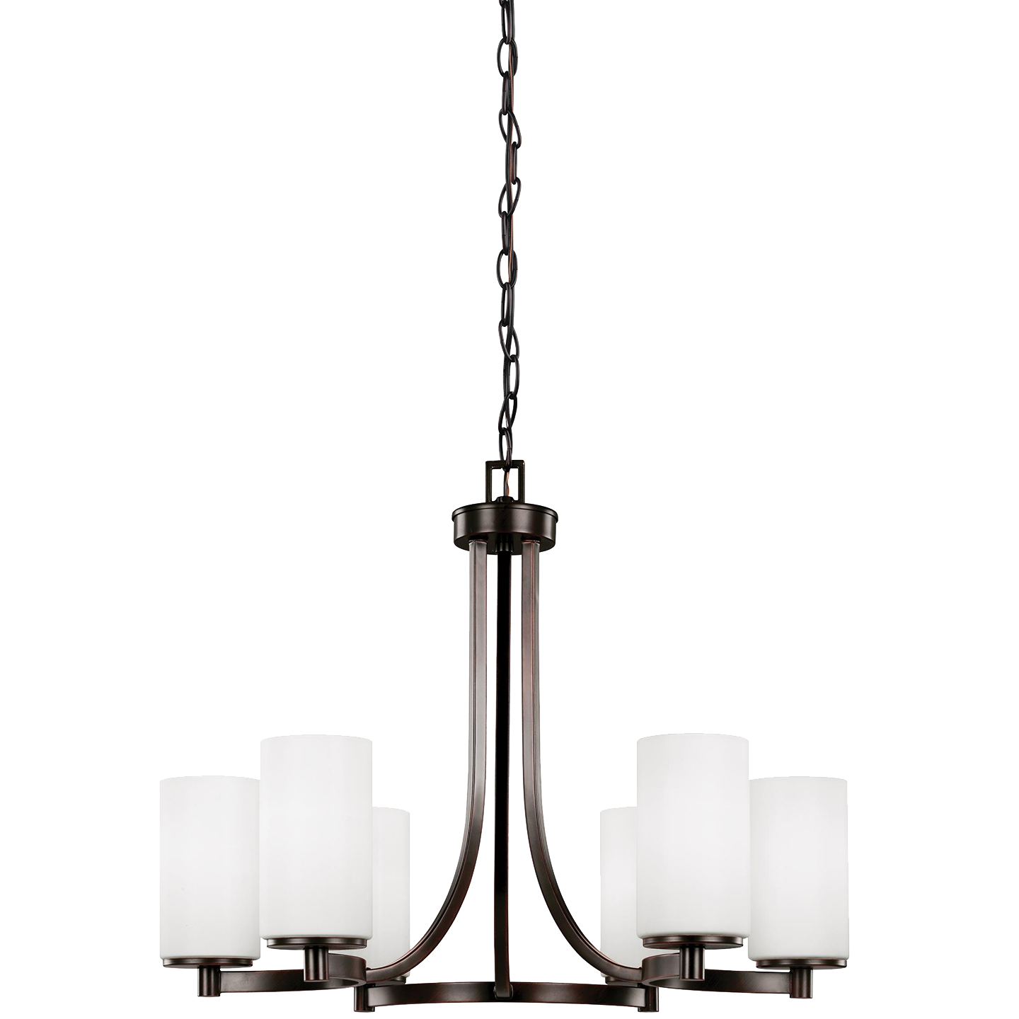 Hettinger Six Light Chandelier Bronze Bulbs Inc