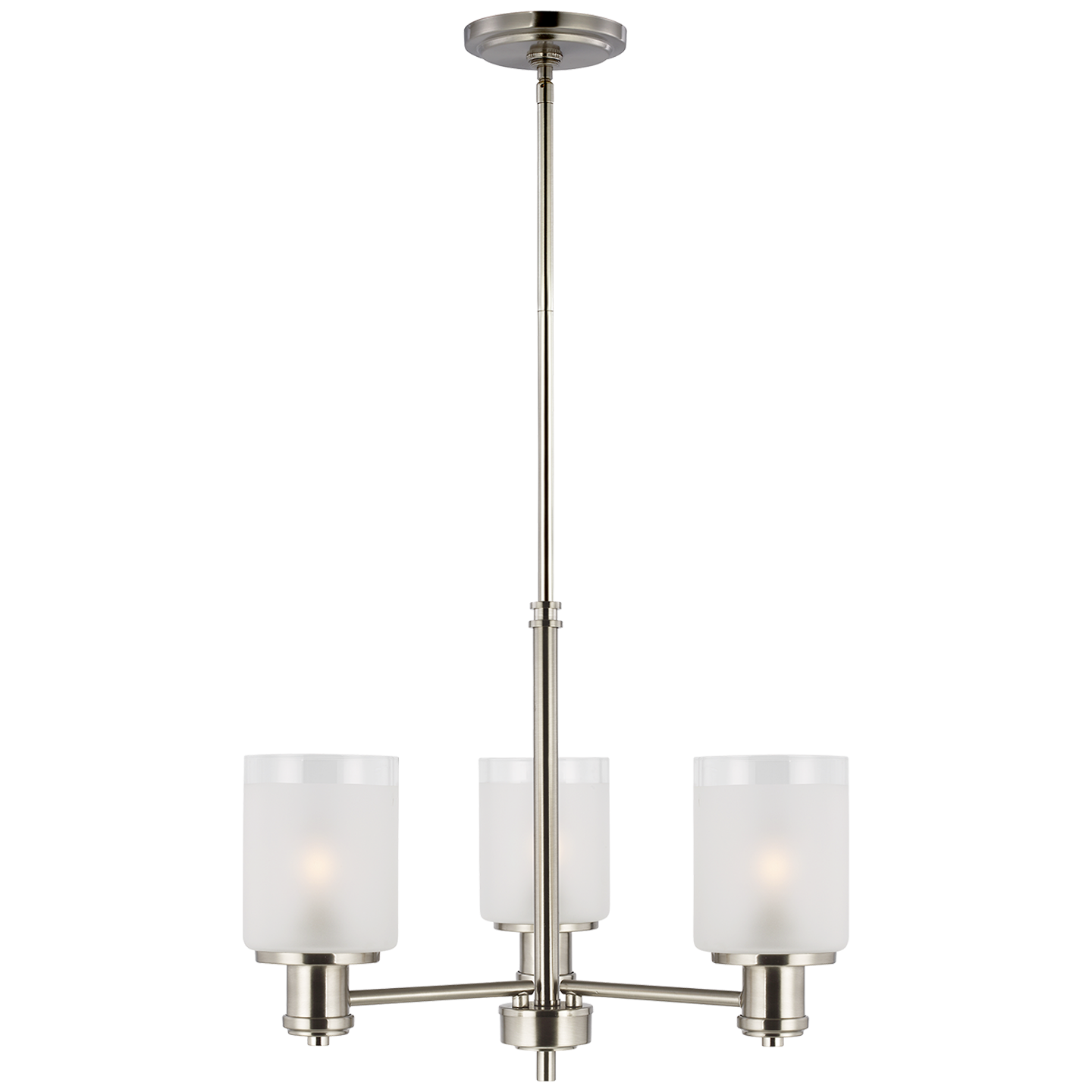Norwood Three Light Chandelier Brushed Nickel