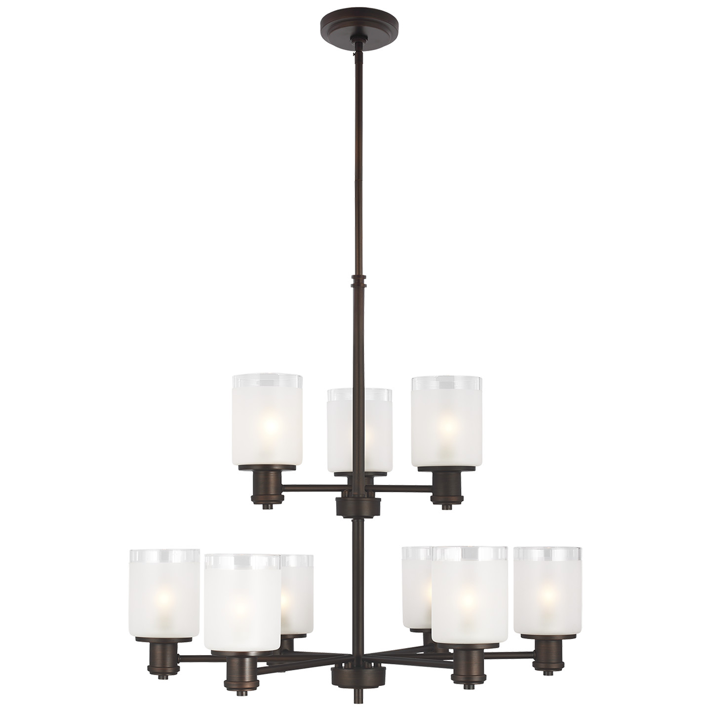 Norwood Nine Light Chandelier Bronze