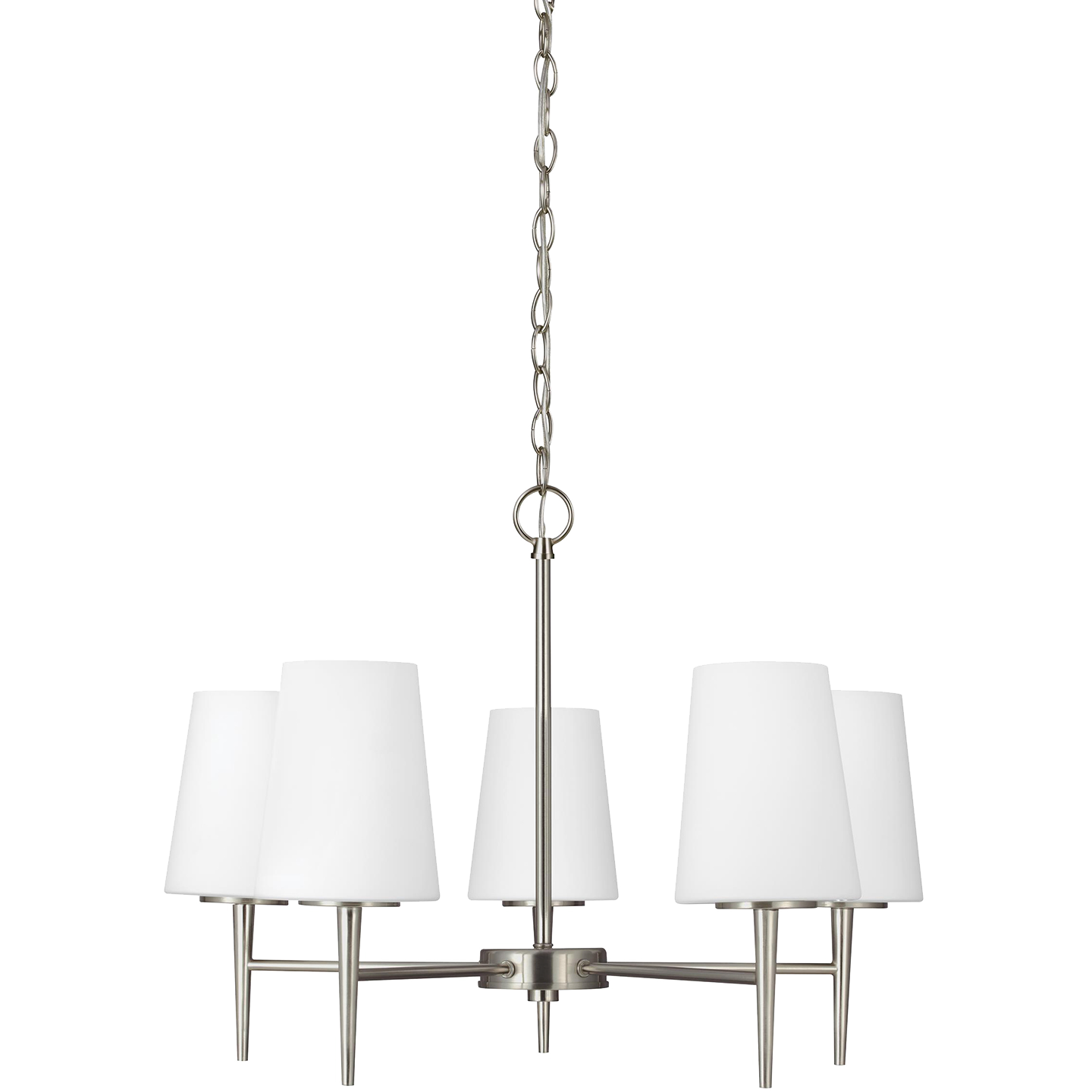 Driscoll Five Light Chandelier Brushed Nickel