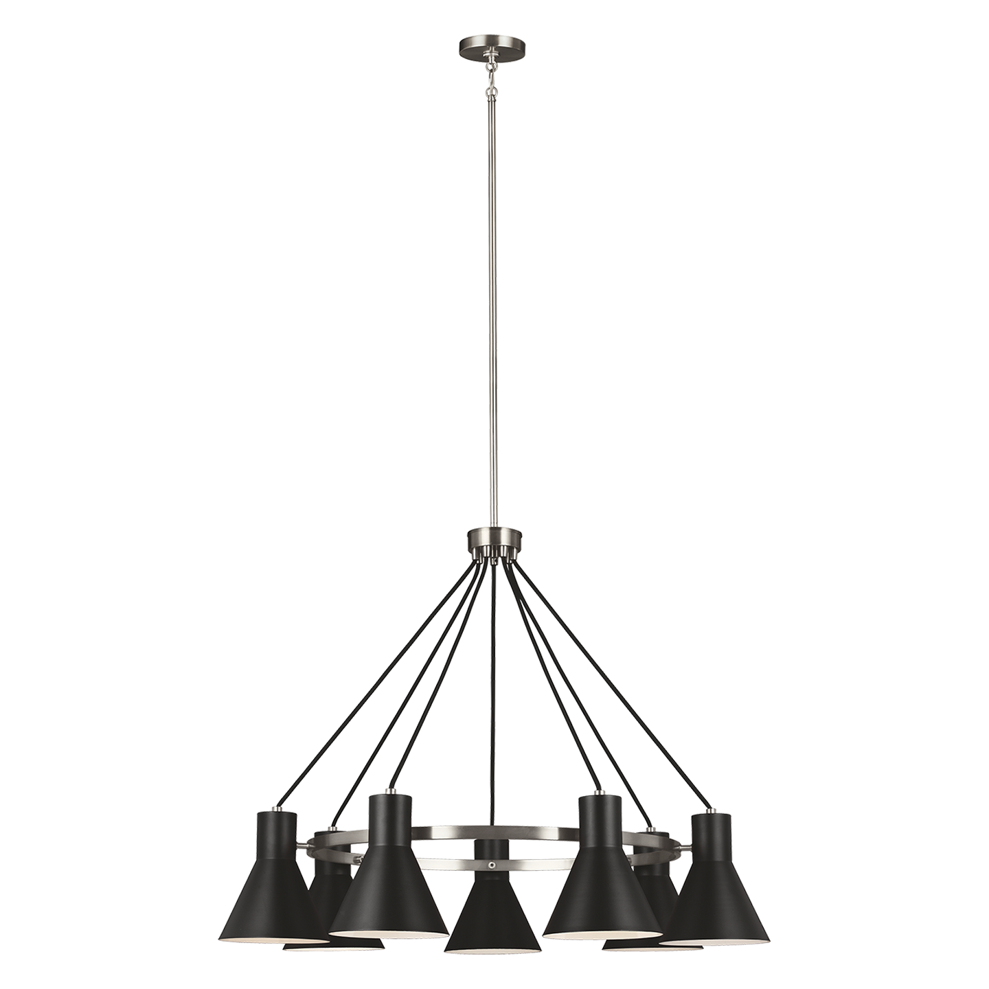 Towner Seven Light Chandelier Brushed Nickel Bulbs Inc