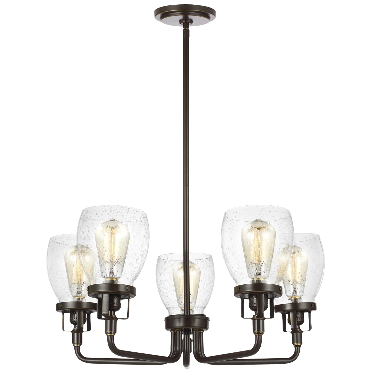 Belton Five Light Up Chandelier Heirloom Bronze