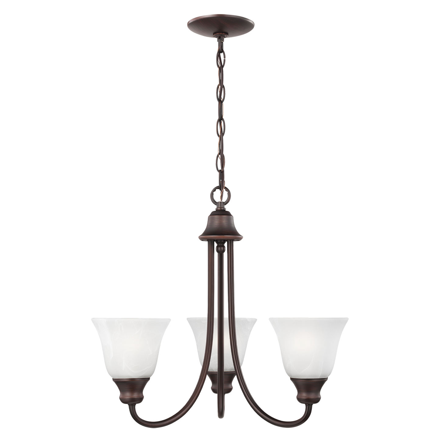 Windgate Three Light Chandelier Bronze Bulbs Inc