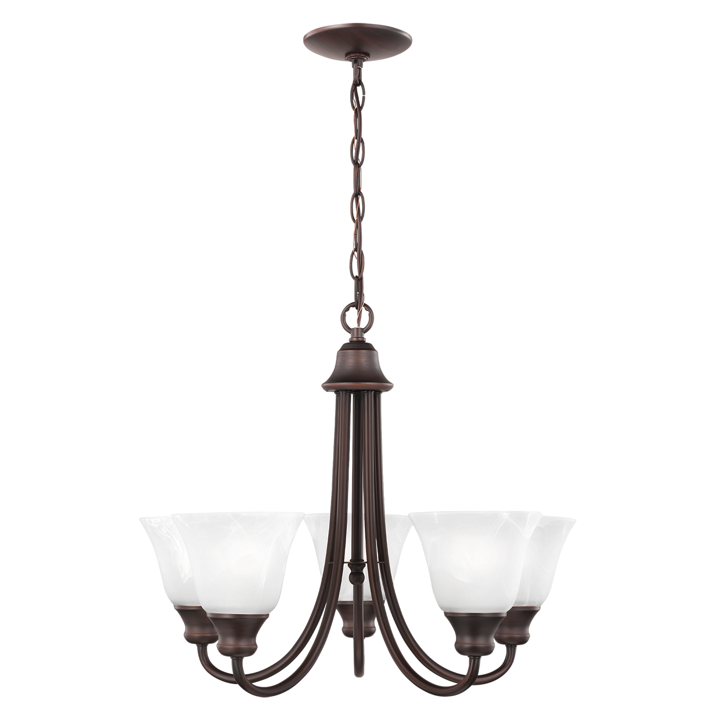 Windgate Five Light Chandelier Bronze