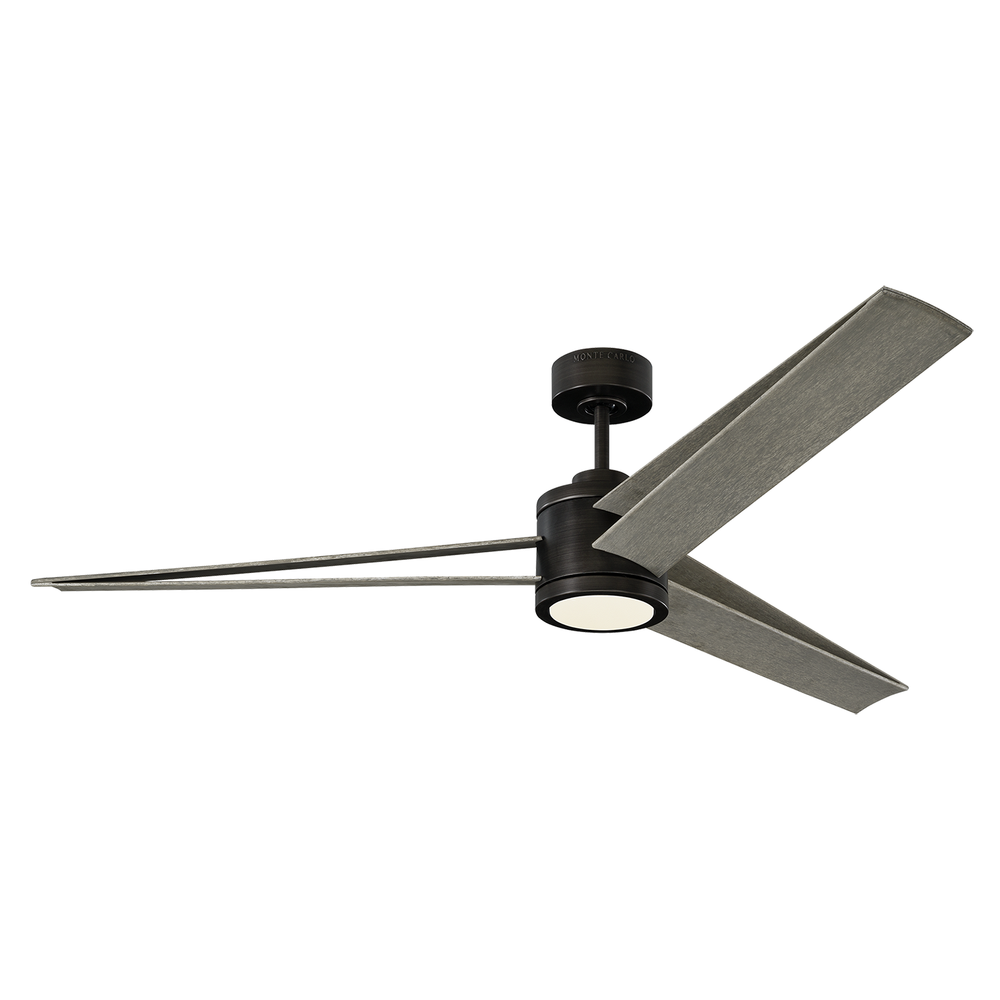 Armstrong 60 LED Ceiling Fan in with Light Grey Weathered Oak Blades and Light Kit Aged Pewter
