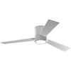 Clarity 52 Hugger LED Ceiling Fan in with Blades and Light Kit Matte White