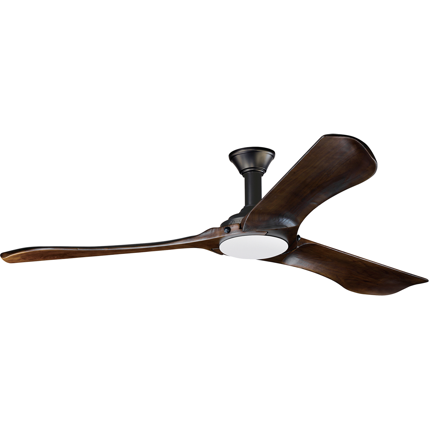 Minimalist 72 LED Ceiling Fan in with Blades and Light Kit Matte Black