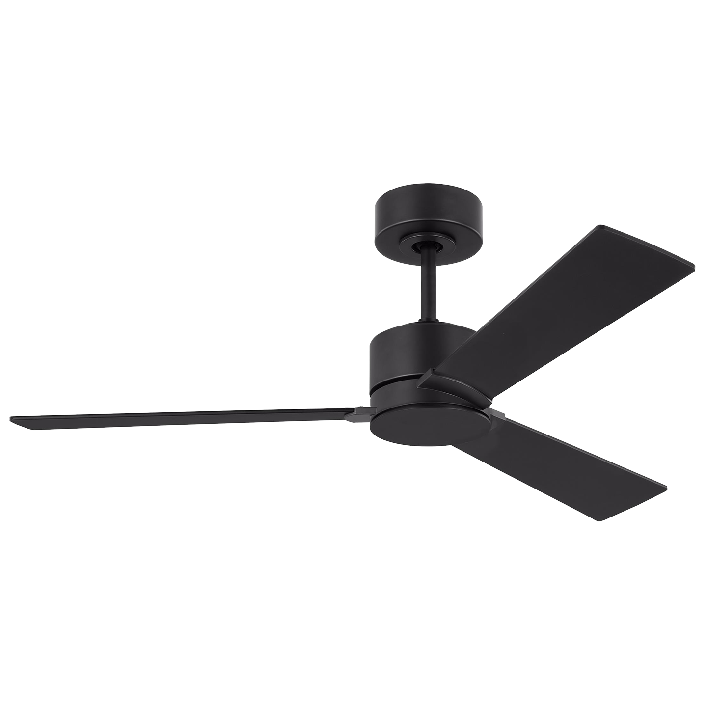 Rozzen 44 Ceiling Fan in with / American Walnut Reversible Blades Midnight Black