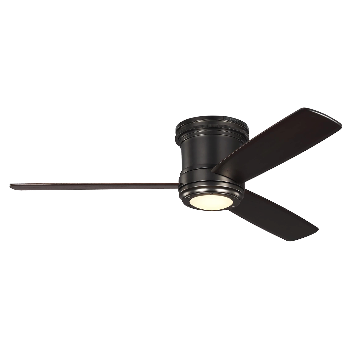Aerotour 56 Hugger LED Ceiling Fan in with Dark Mahogany Blades and Light Kit Deep Bronze