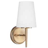 Driscoll One Light Wall / Bath Sconce Satin Brass Bulbs Inc
