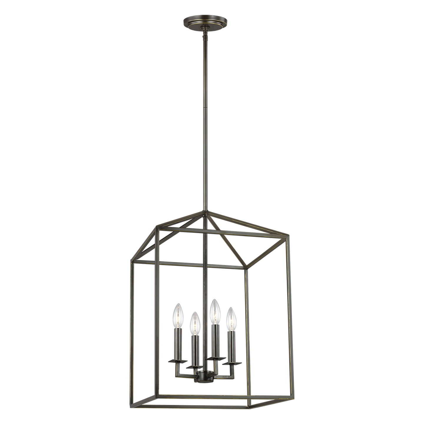 Perryton Medium Four Light Hall / Foyer Heirloom Bronze Bulbs Inc