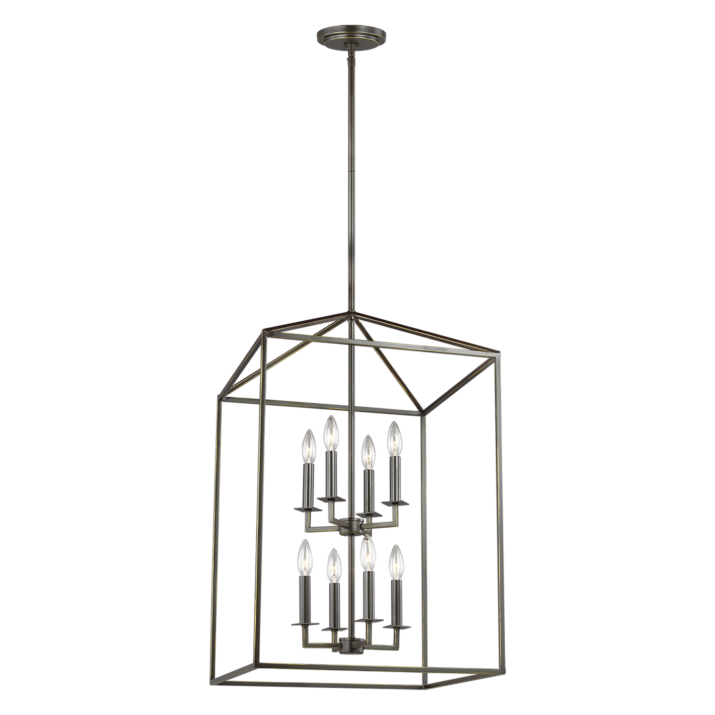 Perryton Large Eight Light Hall / Foyer Heirloom Bronze