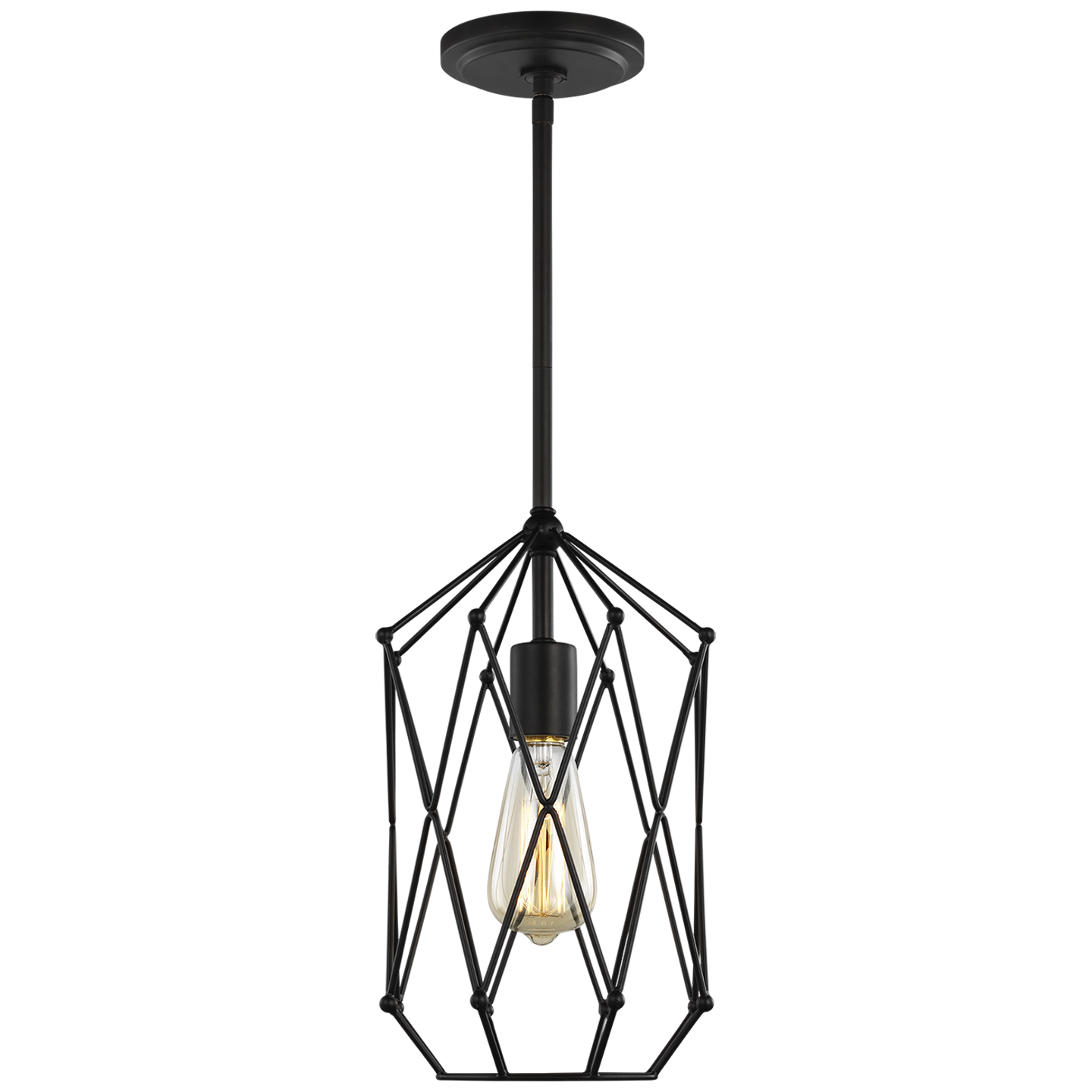 Zarra Small One Light Lantern Midnight Black Bulbs Included
