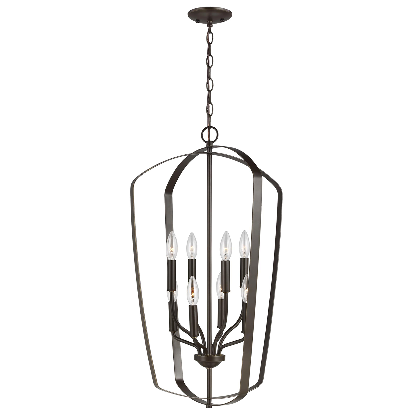 Romee Large Eight Light Hall / Foyer Heirloom Bronze Bulbs Inc