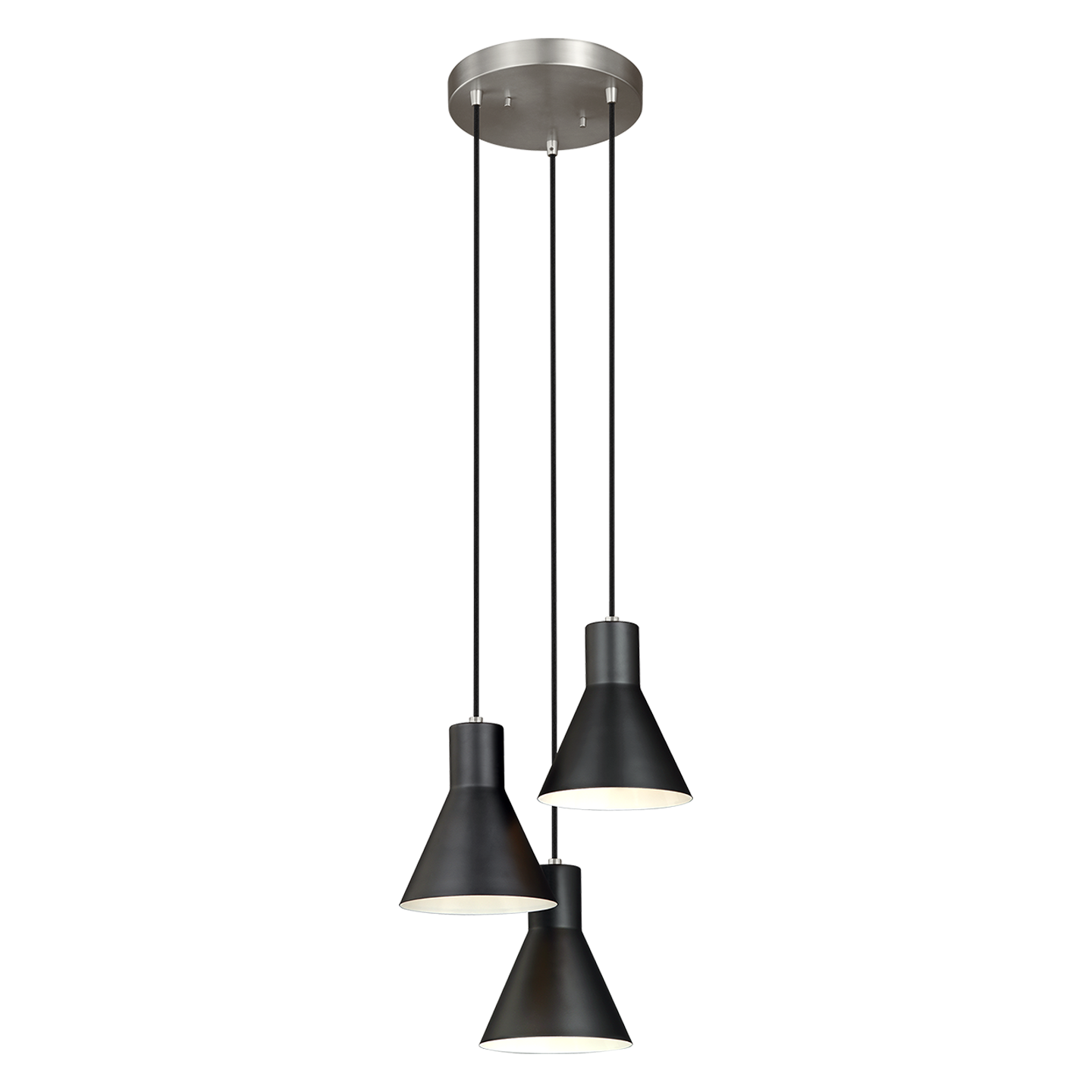 Towner Three Light Cluster Pendant Brushed Nickel