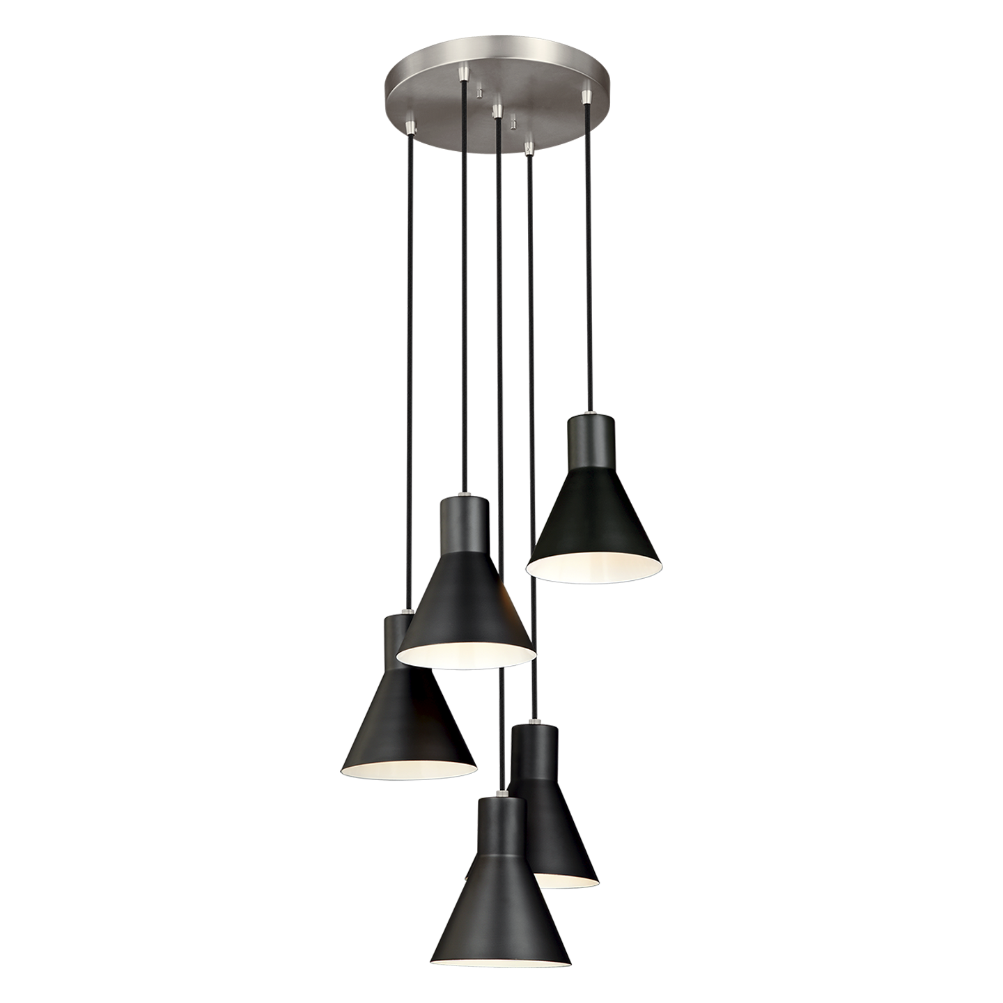 Towner Five Light Cluster Pendant Brushed Nickel