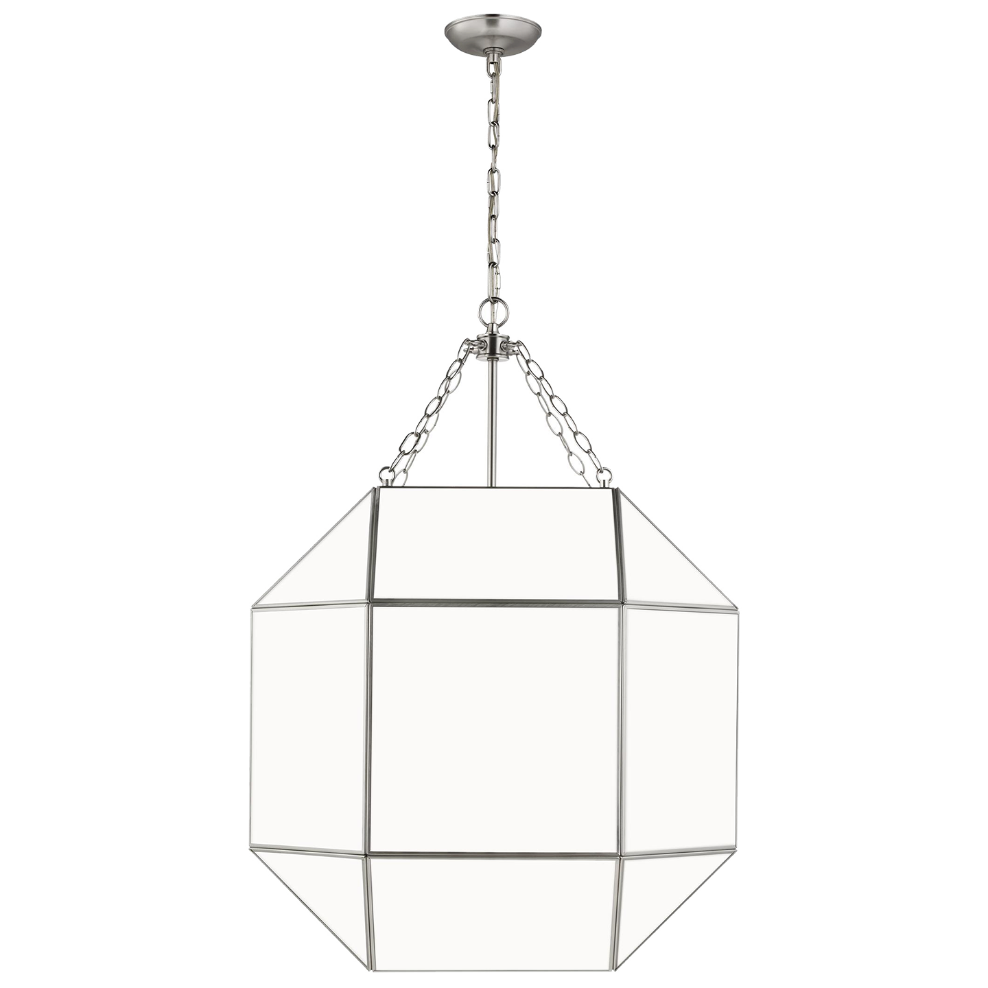 Morrison Large Four Light Lantern Brushed Nickel Bulbs Inc