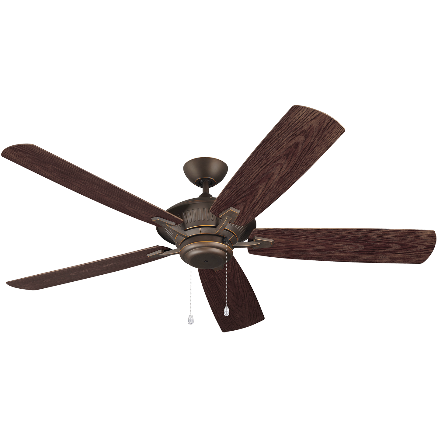 Cyclone Outdoor 60 Ceiling Fan in with American Walnut Blades Roman Bronze