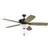 Colony 60 LED Ceiling Fan in with Light Grey Weathered Oak Blades and Bowl Light Kit Aged Pewter
