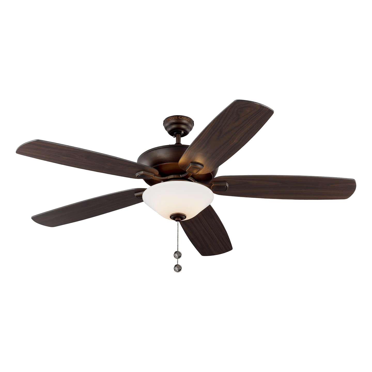 Colony 60 LED Ceiling Fan in with Bronze / American Walnut Reversible Blades and Bowl Light Kit Roman Bronze