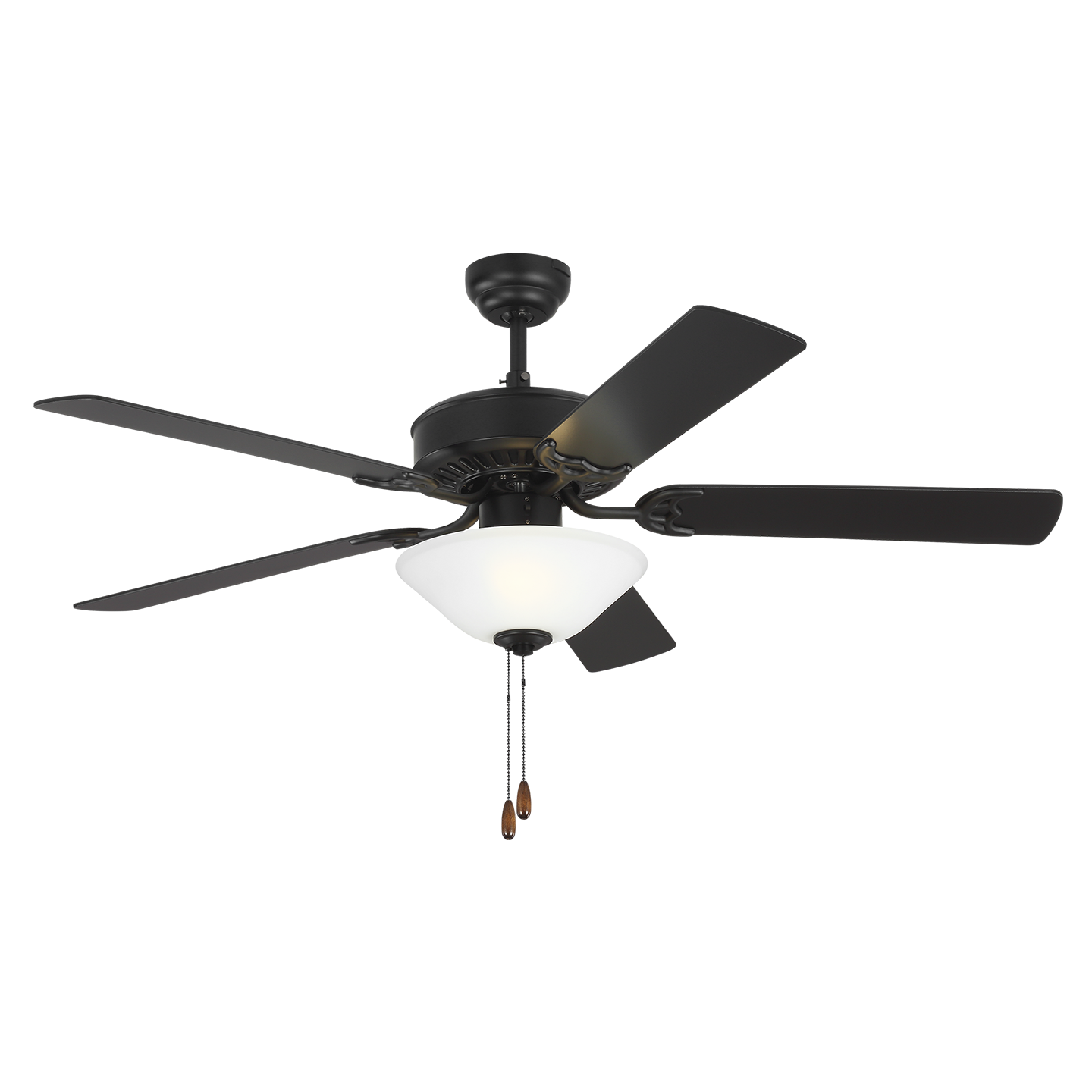 Haven 52 LED 2 Ceiling Fan in with Blades and Bowl Light Kit Matte Black
