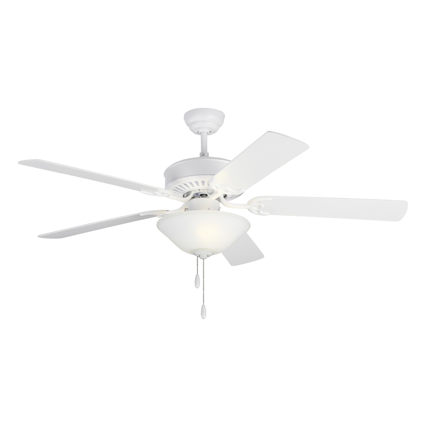 Haven DC 52 LED Ceiling Fan in with Blades and Bowl Light Kit Matte White