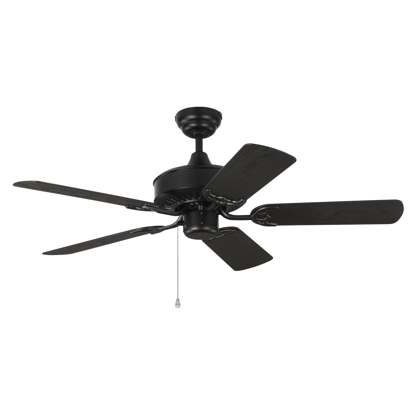 Haven Outdoor 44 Ceiling Fan in with Black Blades Matte Black