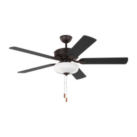 Linden 52 LED Ceiling Fan in with / American Walnut Reversible Blades and Bowl Light Kit Bronze