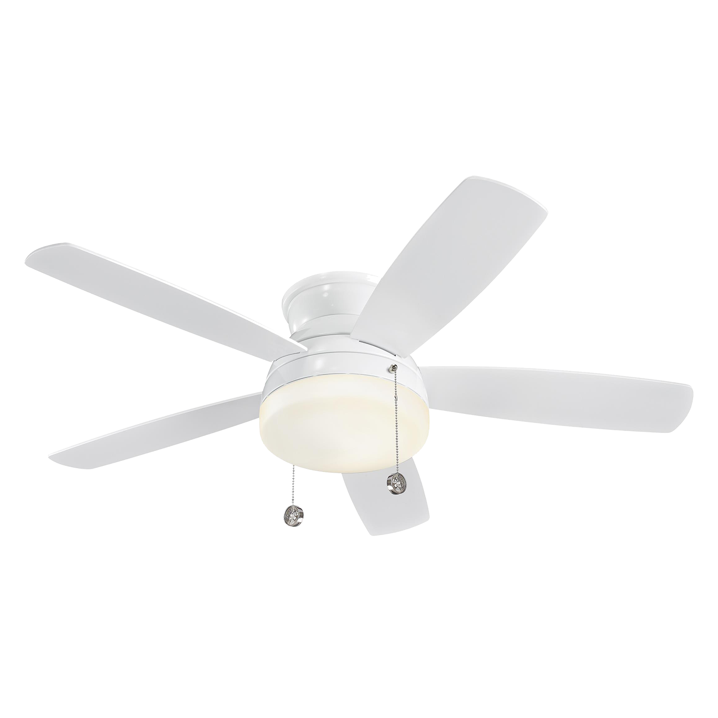 Traverse 52 Hugger LED in White with White Blades and Light Kit