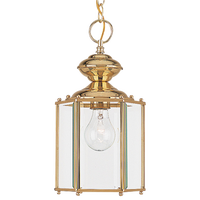 Classico One Light Outdoor Semi-Flush Convertible Pendant Polished Brass