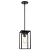 Vado One Light Outdoor Pendant Lantern Black Bulbs Inc