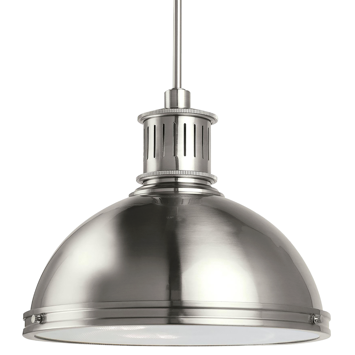 Pratt Street Metal Large LED Pendant Brushed Nickel Bulbs Inc