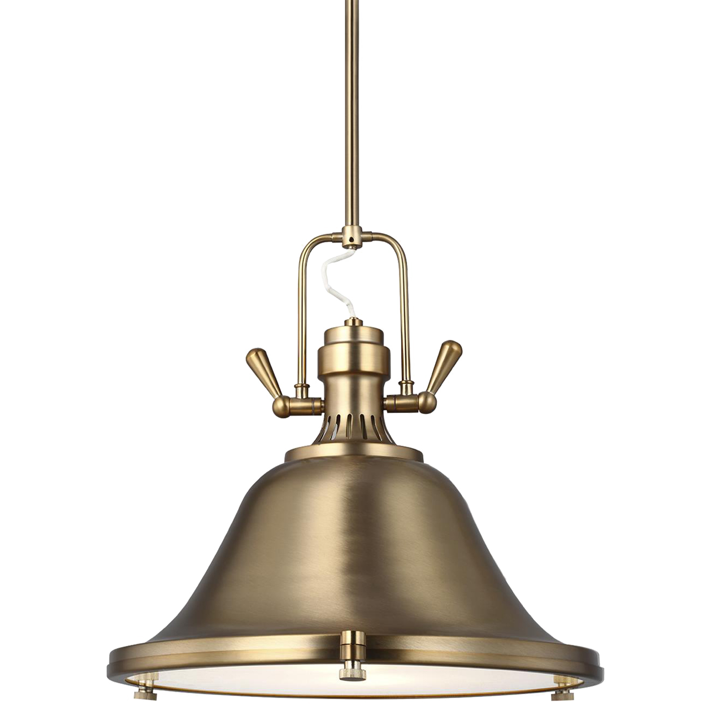 Stone Street One Light Pendant Satin Brass