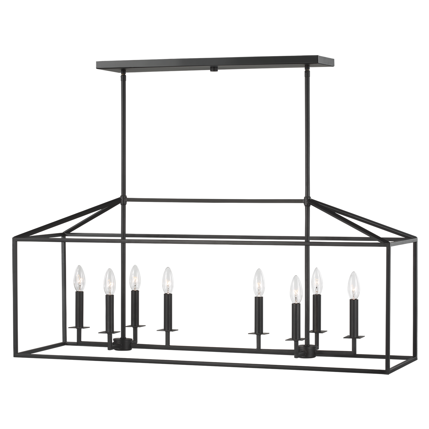 Perryton Eight Light Linear Pendant 6615008 Visual Comfort