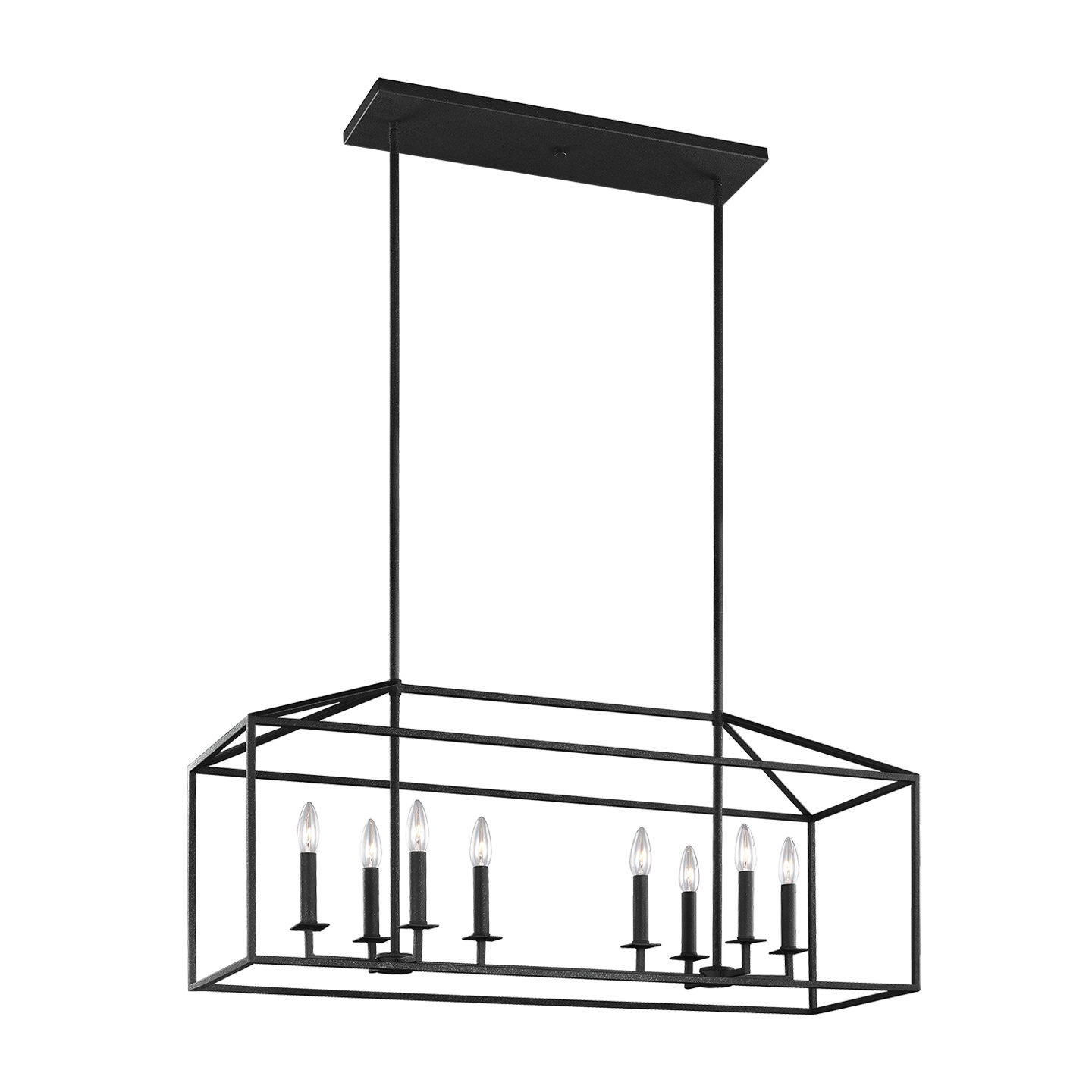 Perryton Eight Light Island Pendant Blacksmith Bulbs Inc