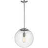 Leo - Hanging Globe Extra Large One Light Pendant Satin Aluminum Bulbs Inc