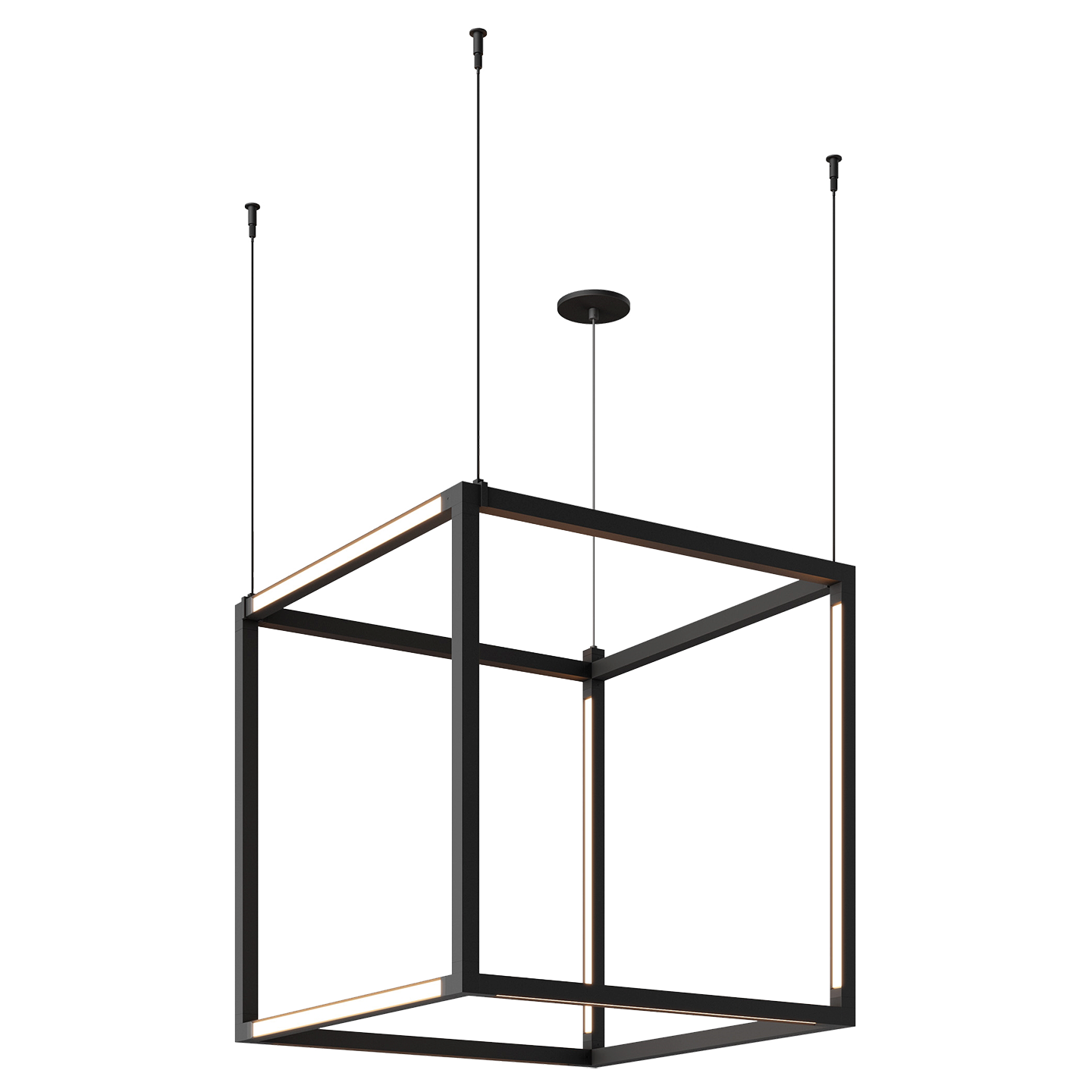 Brox Cube 24 Pendant Cube nightshade black 3000K 90 CRI 24v surface canopy