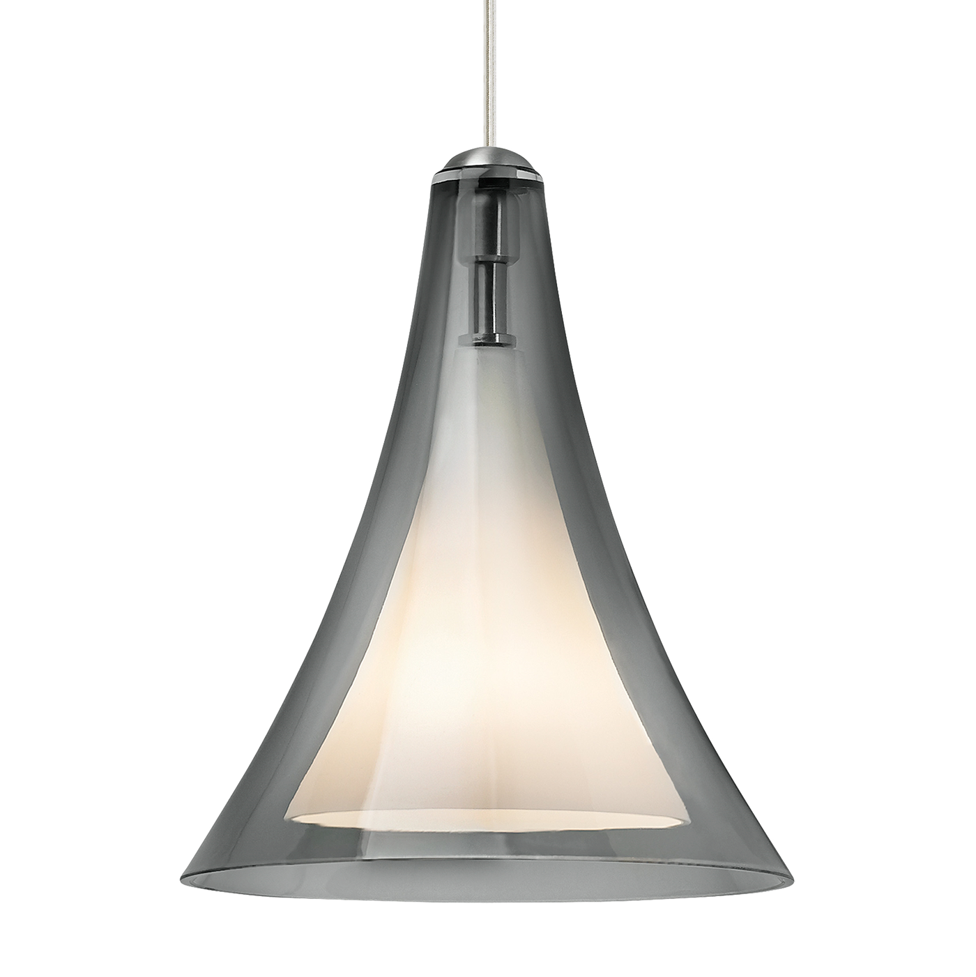 Melrose II Pendant in Antique Bronze with Smoke Glass FreeJack Bulb(s) Included