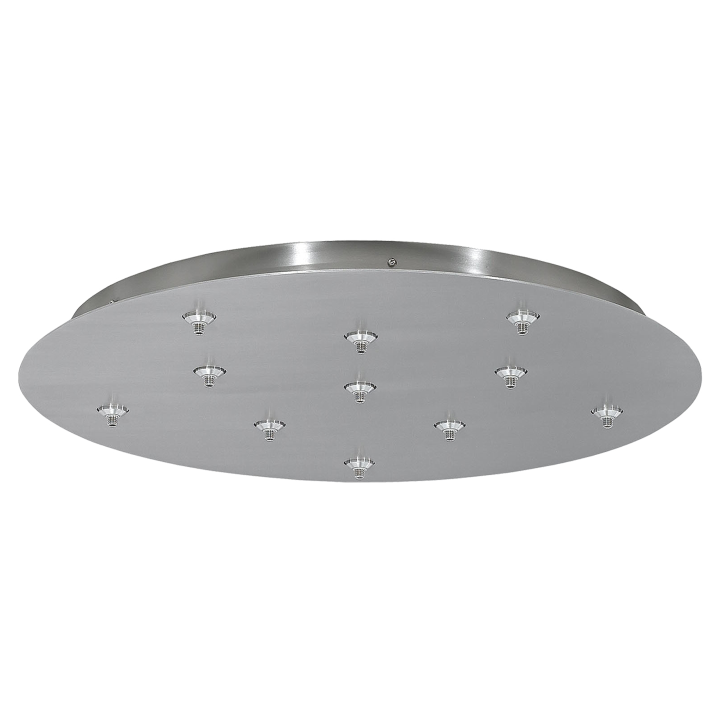 FreeJack Round Canopy 11-port LED Round 11 Port Integral Transformer Metal satin nickel 