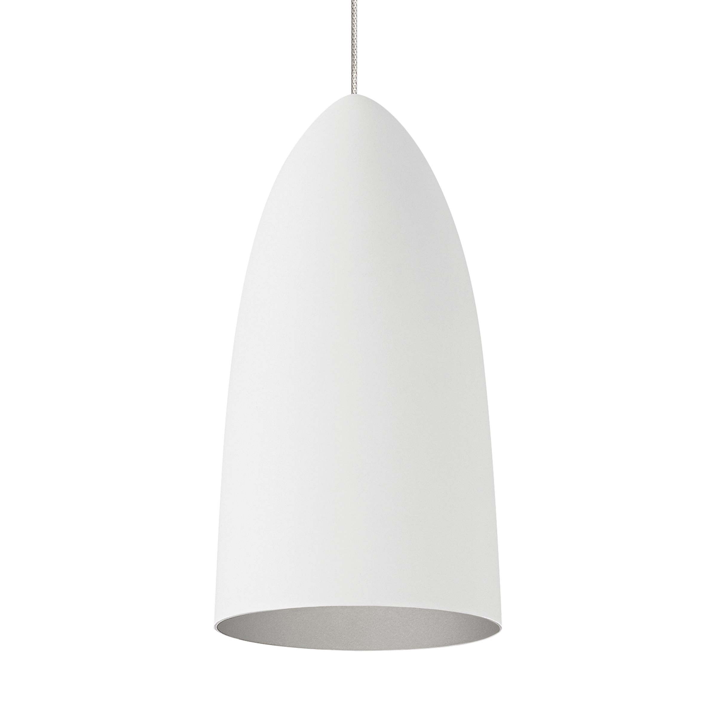Mini Signal Pendant FreeJack Rubberized White/Platinum satin nickel no lamp