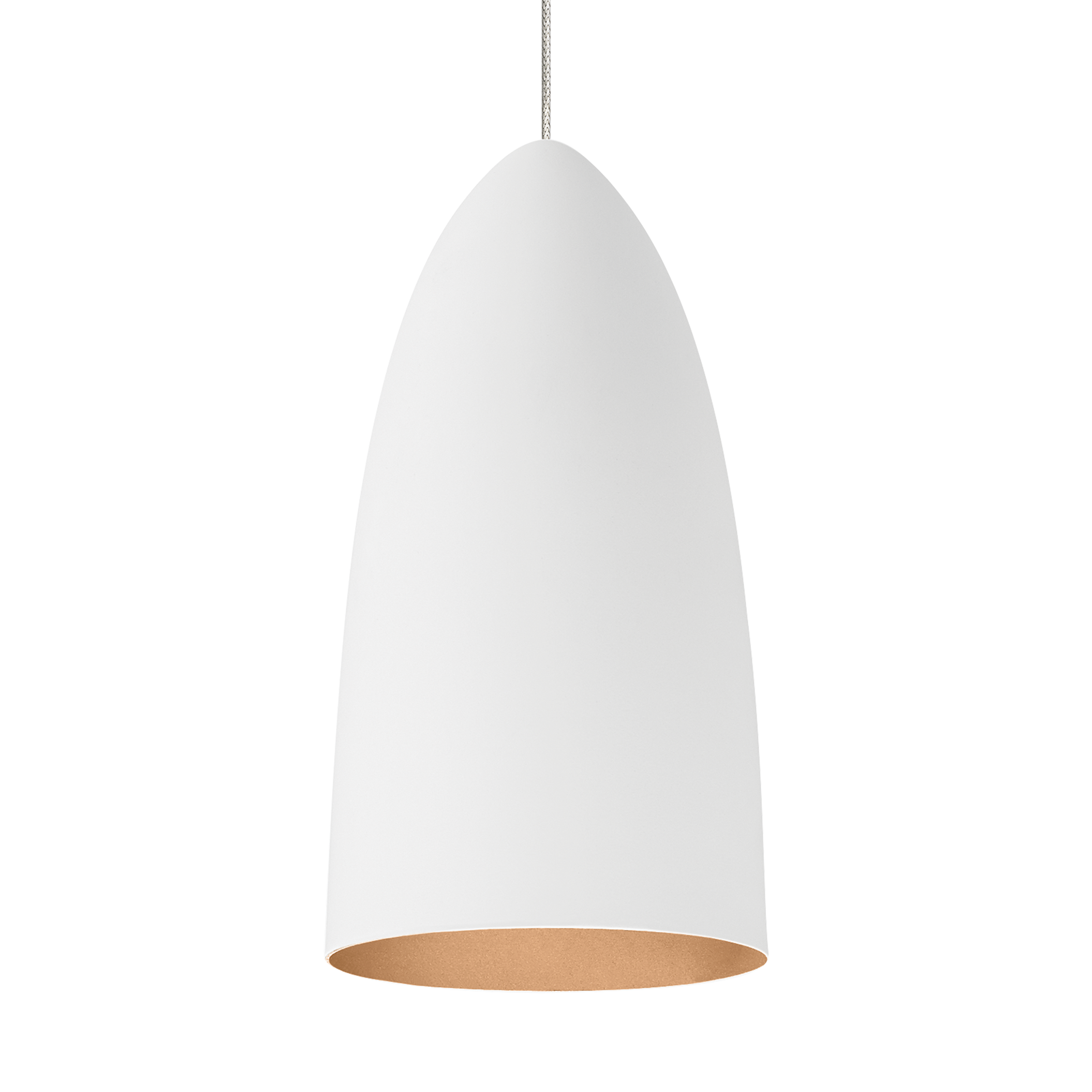 Mini Signal Pendant FreeJack Rubberized White/Copper satin nickel no lamp