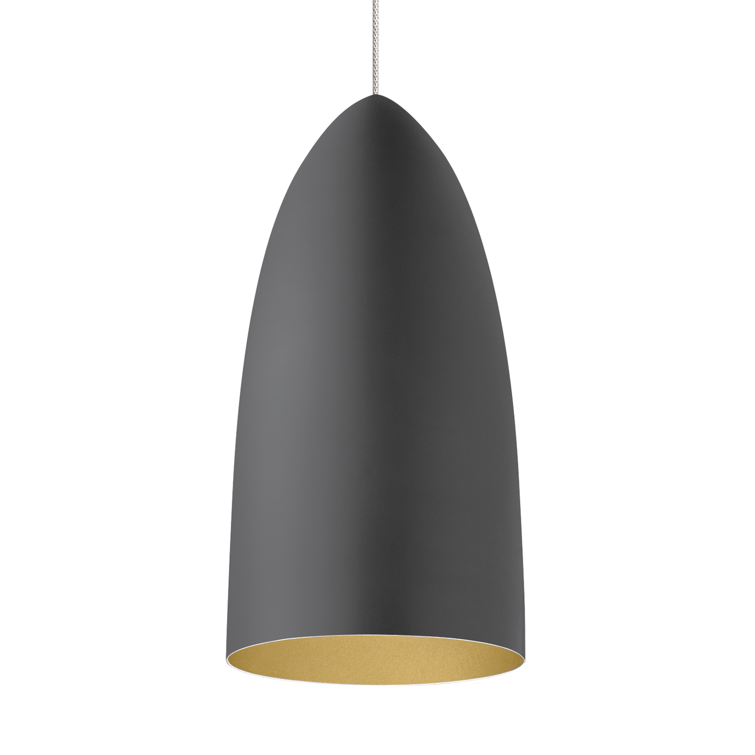 Mini Signal Pendant FreeJack Rubberized Gray/Gold satin nickel no lamp