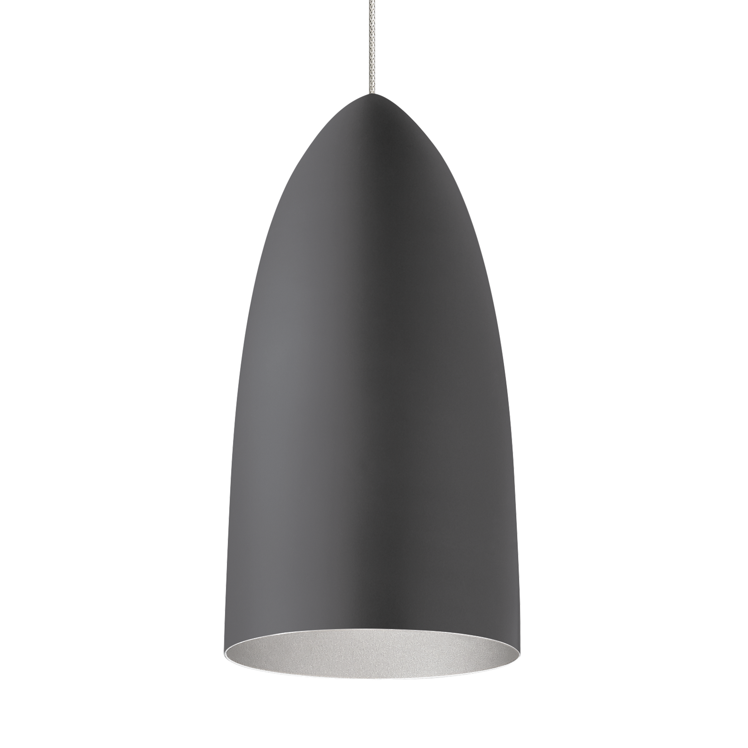 Mini Signal Pendant FreeJack Rubberized Gray/Platinum satin nickel no lamp