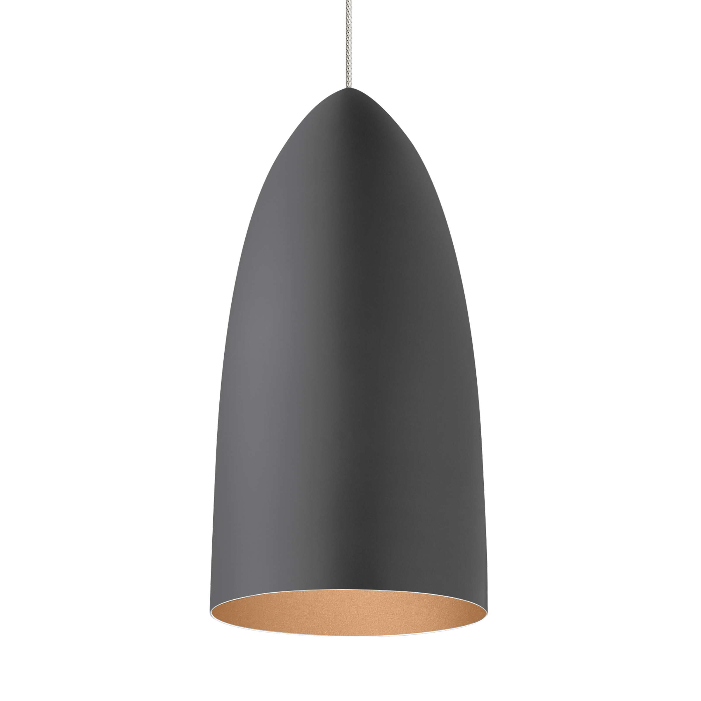 Mini Signal Pendant FreeJack Rubberized Gray/Copper satin nickel 3000K 90 CRI 12 volt led 95 cri 3000k
