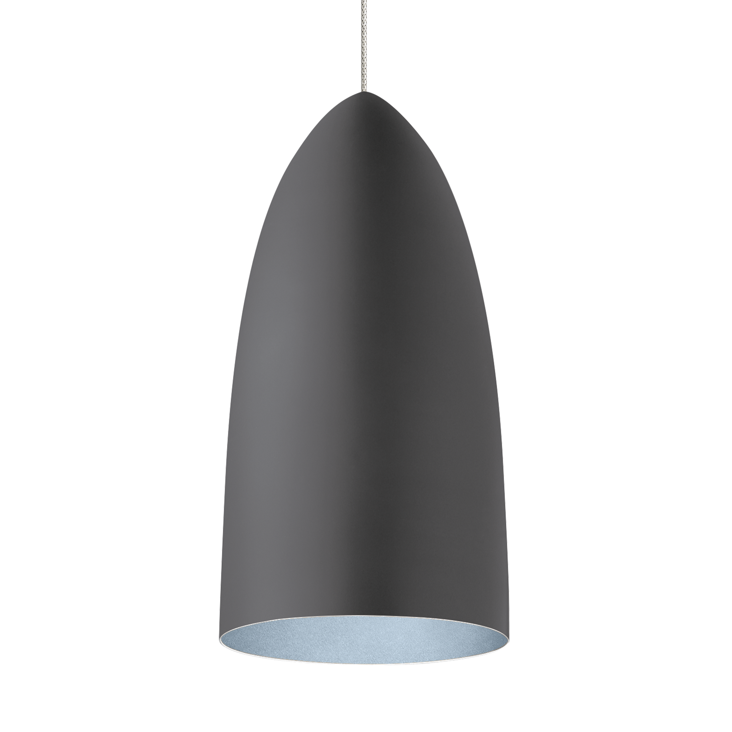 Mini Signal Pendant FreeJack Rubberized Gray/Blue satin nickel no lamp