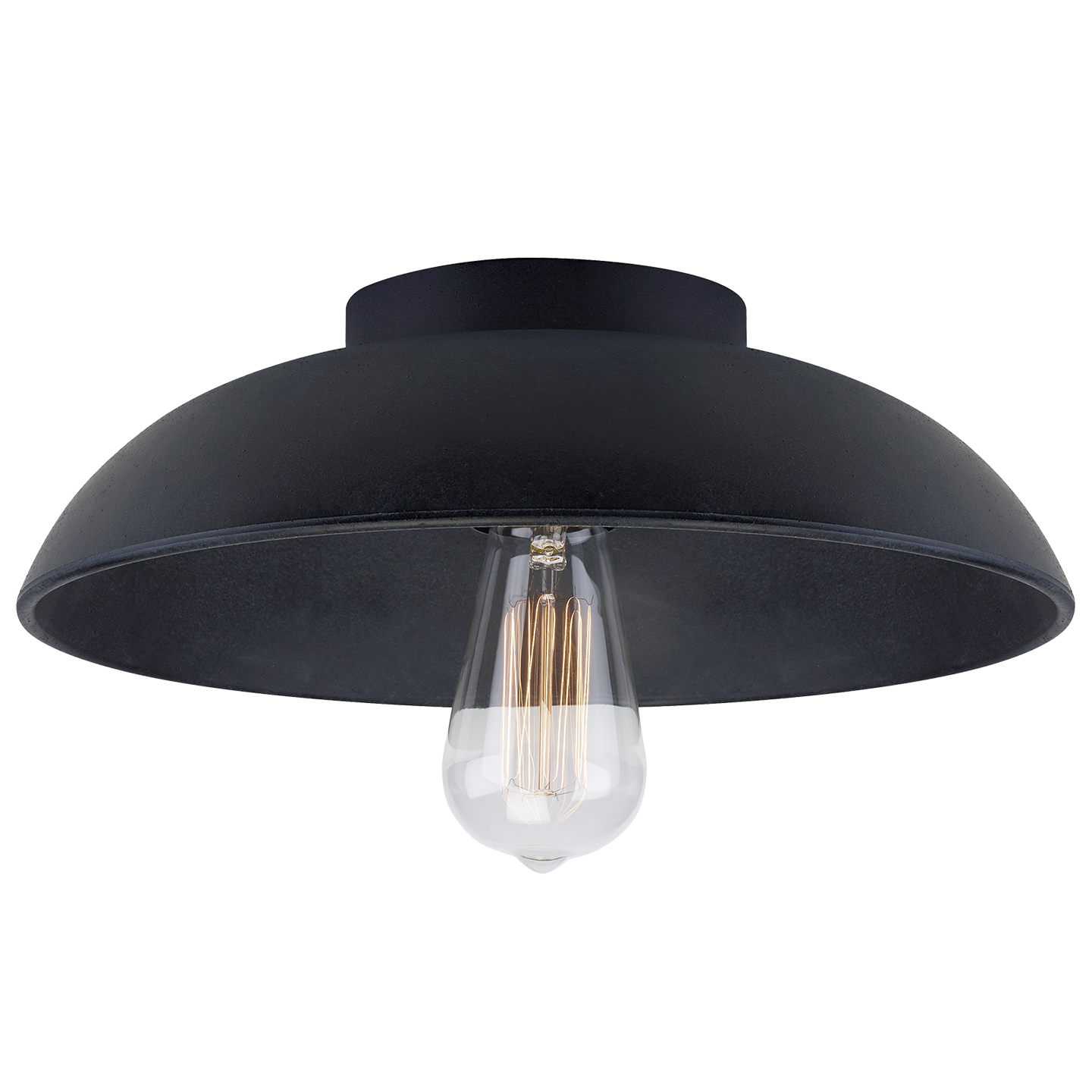 Fett Flush Mount Weathered Zinc no lamp